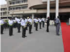 Music by the Real Brass Band playing in honour of the 1st civilian Governor of Akwa Ibom State, Obong Akpan Isemin, on Friday, at frontage of governor's office Aug 21, 09