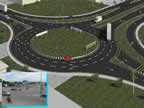 3D model of new roundabout under construction at Nwaniba Road / Edet Akpan Avenue